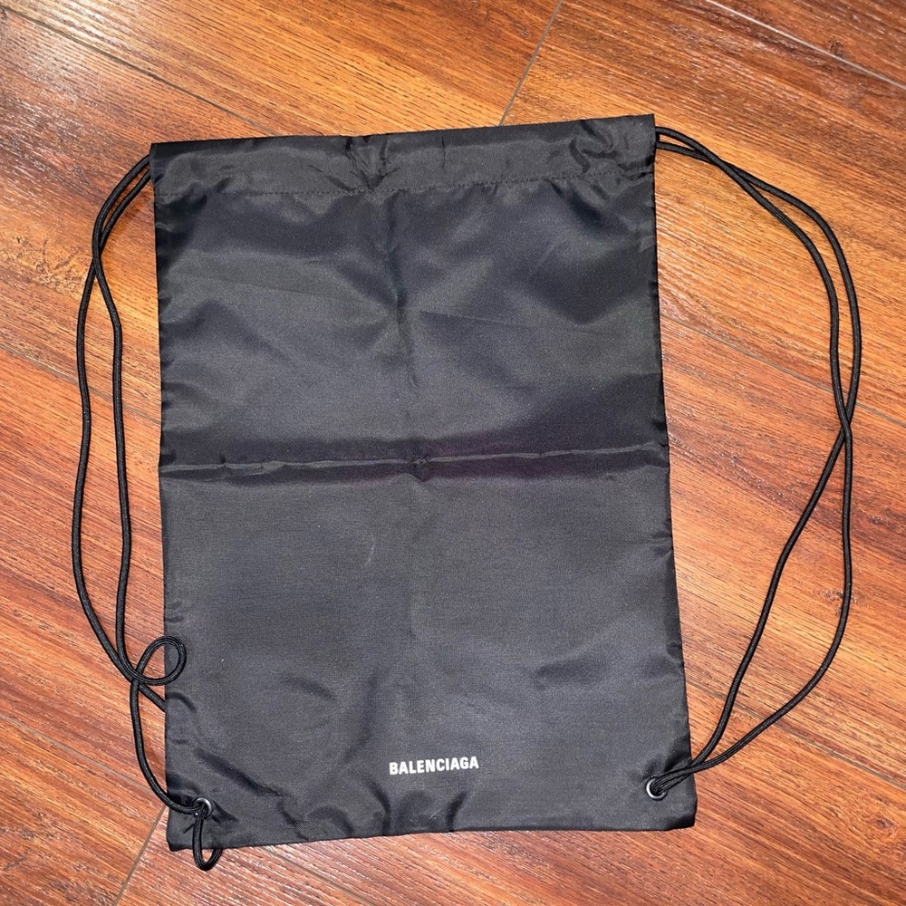 Balenciaga Black Drawstring Bag
